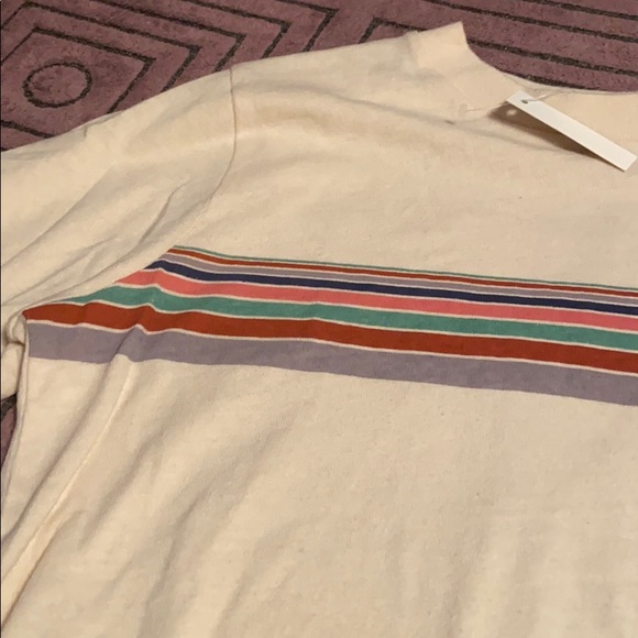 NWT madewell Recycled Cotton Stripe Relaxed Tee - Picture 7 of 8